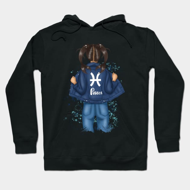 Pisces Girl Zodiac Birthday Hoodie by Teewyld